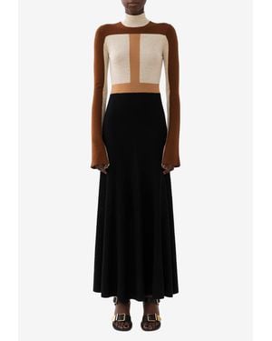 Chloé Flared Maxi Dress - Black
