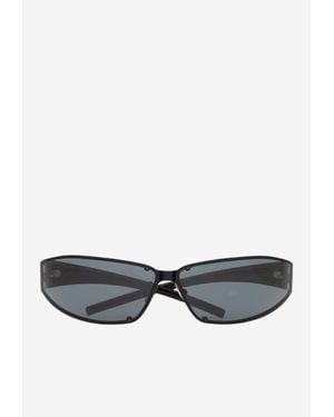 Saint Laurent Racer Shield Sunglasses - Gray
