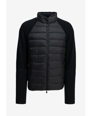 Moncler Quilted Panel Cardigan - Black