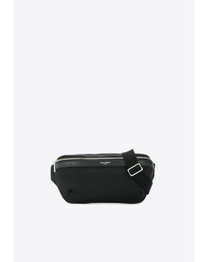 Saint Laurent Classic Logo Canvas Belt Bag - White