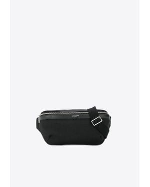Saint Laurent Classic Logo Canvas Belt Bag - White