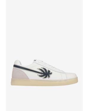 Palm Angels Palm Tennis Leather Low-Top Sneakers - White