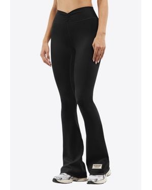 THE GIVING MOVEMENT x YOOX Logo Patch Flared Leggings - Black