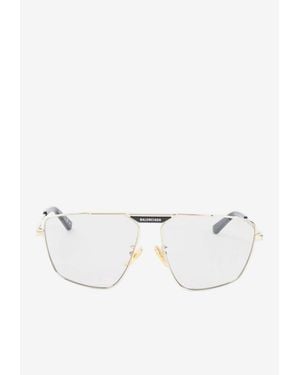 Balenciaga Tag 2.0 Navigator Sunglasses - Natural