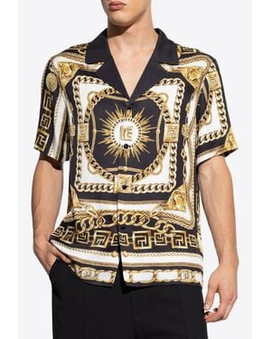 Balmain Foulard Chaînes Print Pajama Shirt - Black