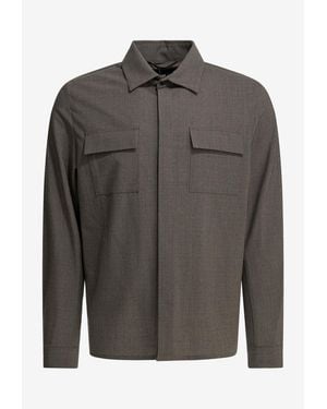 Herno Classic Buttoned Overshirt - Gray