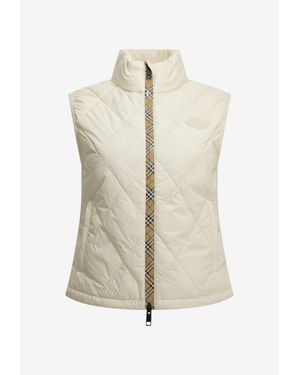 Burberry Cheswick Quilted Vest - White