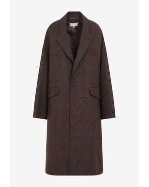 Maison Margiela Oversized Cocoon Coat - Brown