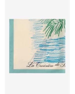 Jacquemus The Palmier Bandana Scarf - Blue