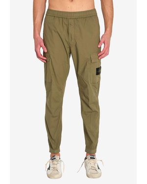 Stone Island Pantalone Regular Tapered in Black for Men | Lyst
