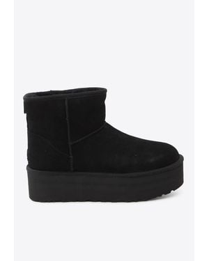 UGG Classic Mini Platform Suede Boots - Black
