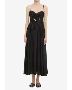 Zimmermann Aster Silk Midi Dress - Black