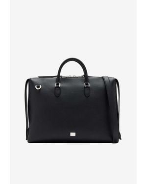 Dolce & Gabbana Vittoria Calfskin Briefcase - Black