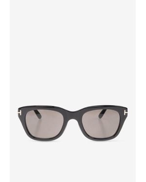 Tom Ford Snowdon T-Logo Square Sunglasses - Gray