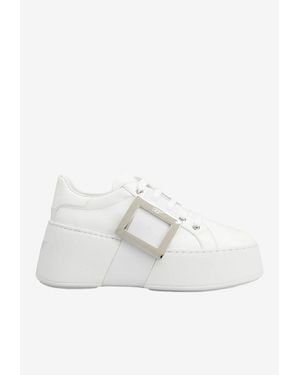 Roger Vivier Viv' Skate Platform Sneakers - White