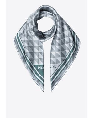Prada Scarf in Blue | Lyst