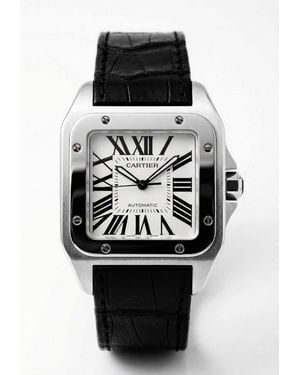 Cartier Santos 100 38Mm Stainless Steel Watch - Black