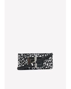 Tom Ford Natalia Leopard Sequined Metallic Clutch
