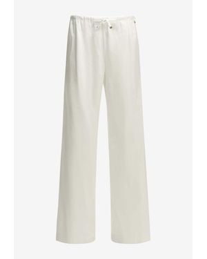 Herno Poplin Casual Pants - White