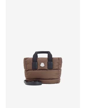 Moncler Mini Caradoc Quilted Tote Bag - Brown