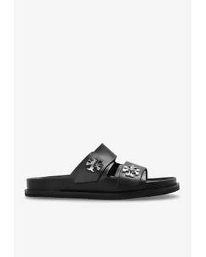 Tory Burch Turnlock Leather Sandals - White