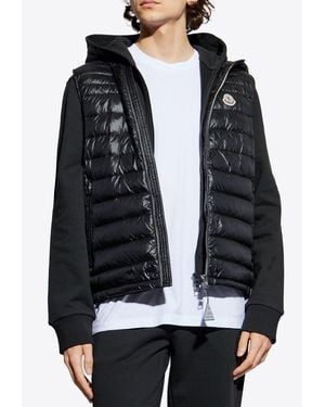 Moncler Orant Down Zip-Up Vest - Black