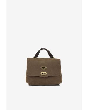 Zanellato Baby Postina Nubuck Leather Handbag - Brown