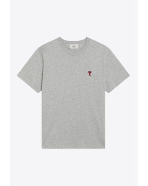 Ami Paris Ami De Coeur T-Shirt - Grey