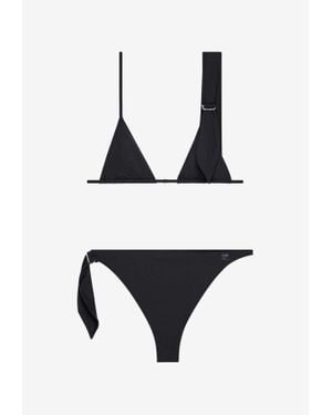 Courreges Scarf Triangle Bikini - Black