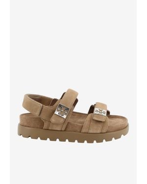 Tory Burch Mellow Sport Suede Sandals - Brown