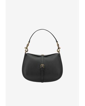Etro Small Pony Leather Shoulder Bag - Black