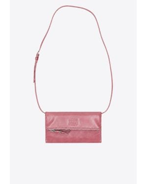 Miu Miu Embossed Logo Clutch Bag - White