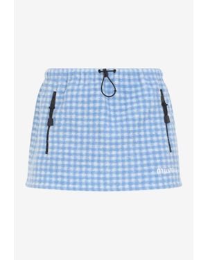 Miu Miu Teddy Fleece Mini Skirt - Blue
