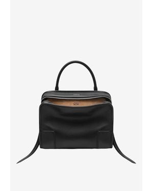 Loewe Medium Amazona 180 Leather Top Handle Bag - Black