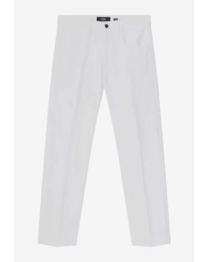 Fendi Stitched Straight-Leg Jeans - White