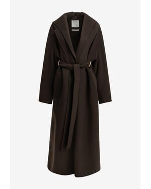 Sportmax Olmo Long Wool Coat - Black