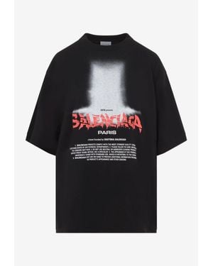 Balenciaga The Door Oversized T-Shirt - Black