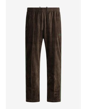 Needles Drawstring Velvet Track Pants - Gray