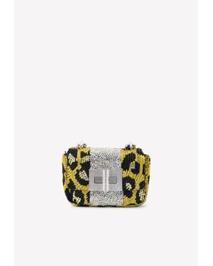 Tom Ford Mini Natalia Crystal-Embellished Shoulder Bag - Yellow