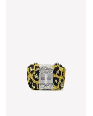 Tom Ford Mini Natalia Crystal-Embellished Shoulder Bag - Yellow