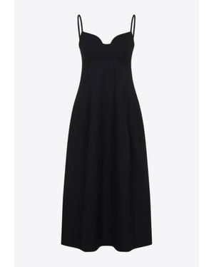 Co. Bustier-Cut Midi Dress - Black