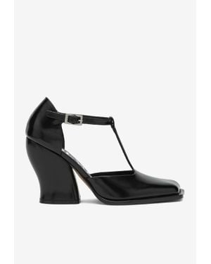 Loewe Onda 90 T-Bar Court Shoes - White