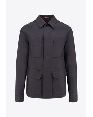 Gucci Essential Wool Overshirt - Blue