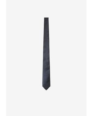 Canali Textured Silk Tie - White