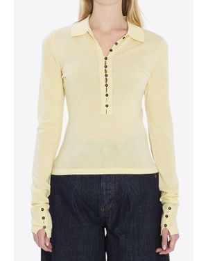 Jacquemus Fine Wool Long-Sleeved Sweater - Natural
