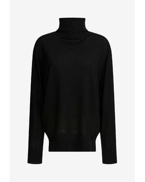 TOTEME Merino Wool High-Neck Sweater - Black