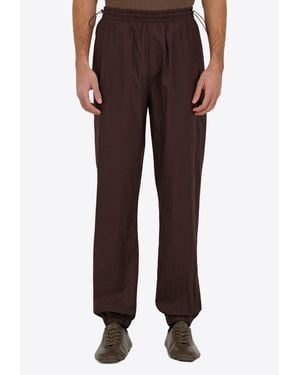 Ferragamo Logo Patch Drawstring Track Pants - Brown