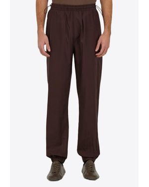 Ferragamo Logo Patch Drawstring Track Trousers - Brown