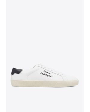 Saint Laurent Sl/06 Low-Top Court Sneakers - White