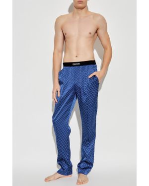 Tom Ford Silk Pyjama Bottoms - Blue
